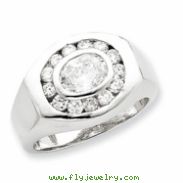 Sterling Silver Men's CZ Ring