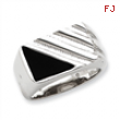 Sterling Silver Men's Onyx Ring