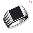 Sterling Silver Men's Onyx Ring