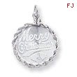 Sterling Silver Merry Christmas Disc Charm