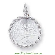 Sterling Silver Merry Christmas Disc Charm