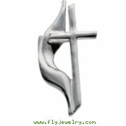 Sterling Silver Methodist Cross Lapel Pin