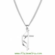 Sterling Silver Methodist Cross Necklace