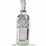 Sterling Silver Mezuzah Pendant