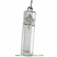 Sterling Silver Mezuzah Pendant
