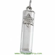 Sterling Silver Mezuzah Pendant