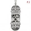 Sterling Silver Mezuzah Pendant