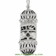 Sterling Silver Mezuzah Pendant