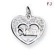 Sterling Silver Mom Heart Charm