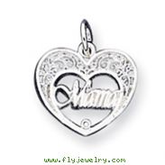 Sterling Silver Mom Heart Charm