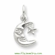Sterling Silver Moon & Star Charm