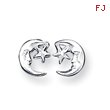 Sterling Silver Moon & Star Earrings