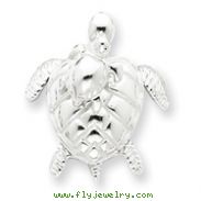 Sterling Silver Mother & Baby Turtle Pendant