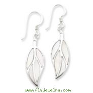 Sterling Silver Mother of Pearl Leaf Earrings