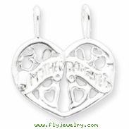 Sterling Silver Mother/Daughter Break apart Charm