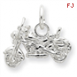 Sterling Silver Motorcycle Charm