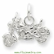 Sterling Silver Motorcycle Charm