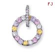 Sterling Silver Multi-Color CZ Pendant