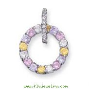 Sterling Silver Multi-Color CZ Pendant