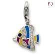 Sterling Silver Multi-Colored Enameled Fish Charm