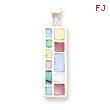 Sterling Silver Multi-Colored Mother Of Pearl Pendant