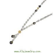 Sterling Silver Multi Murano Glass Bead Necklace