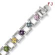 Sterling Silver Multicolor CZ Bracelet