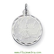 Sterling Silver My Best Friend Disc Charm