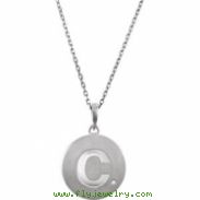 Sterling Silver Necklace Complete with Stone C Diamond Polished 20 Inch .005CT Diamond Necklace