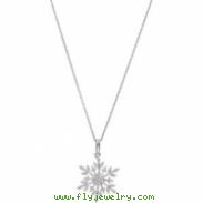 Sterling Silver NECKLACE COMPLETE WITH STONES CUBIC ZIRCONIA 18.00 INCH Polished NONE