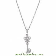 Sterling Silver Necklace Key Design Necklace