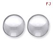 Sterling Silver Non-Pierced Button Earrings