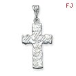 Sterling Silver Nugget Cross Pendant