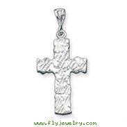 Sterling Silver Nugget Cross Pendant