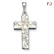 Sterling Silver Nugget Cross Pendant