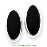 Sterling Silver ONYX INLAY Earrings