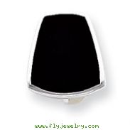Sterling Silver Onyx Non-Pierced Earrings