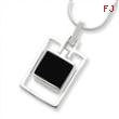 Sterling Silver Onyx Pendant w/Chain chain