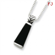 Sterling Silver Onyx Pendant w/Chain chain