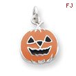 Sterling Silver Orange Jack-A-Lantern Charm