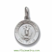 Sterling Silver Our Lady of Guadalupe Medal