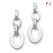 Sterling Silver Oval Dangle Earrings