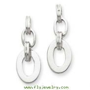 Sterling Silver Oval Dangle Earrings