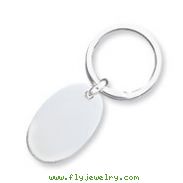 Sterling Silver Oval Key Ring