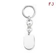 Sterling Silver Oval Key Ring