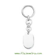 Sterling Silver Oval Key Ring