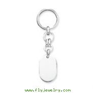 Sterling Silver Oval Key Ring