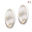 Sterling Silver Oval Mother of Pearl Inlay Non-pierced Earrings