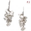 Sterling Silver Pair 08.00 - Freshwater Keshi White Cultured Pearl Earrings