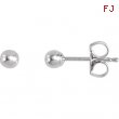 Sterling Silver Pair Ball Earrings With Backs